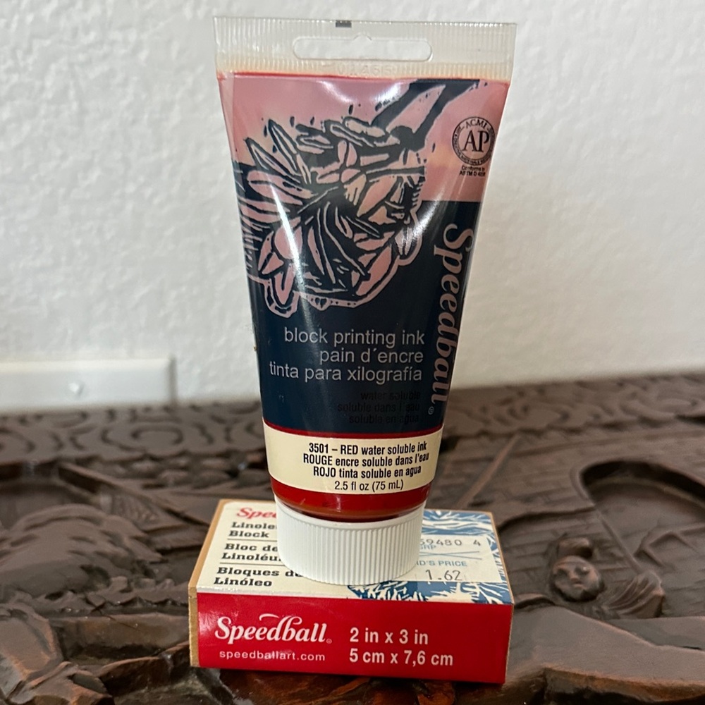 Red Block Printing Ink - Water Soluble